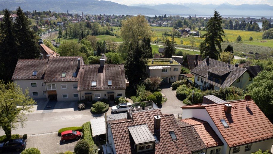 Au�icht Dachterasse Doppelhaush�lfte Lindau / Hoyren